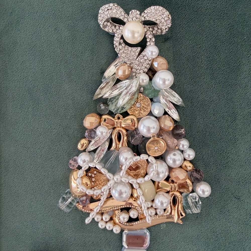 Antique Jewelry Tree (handmade and framed)